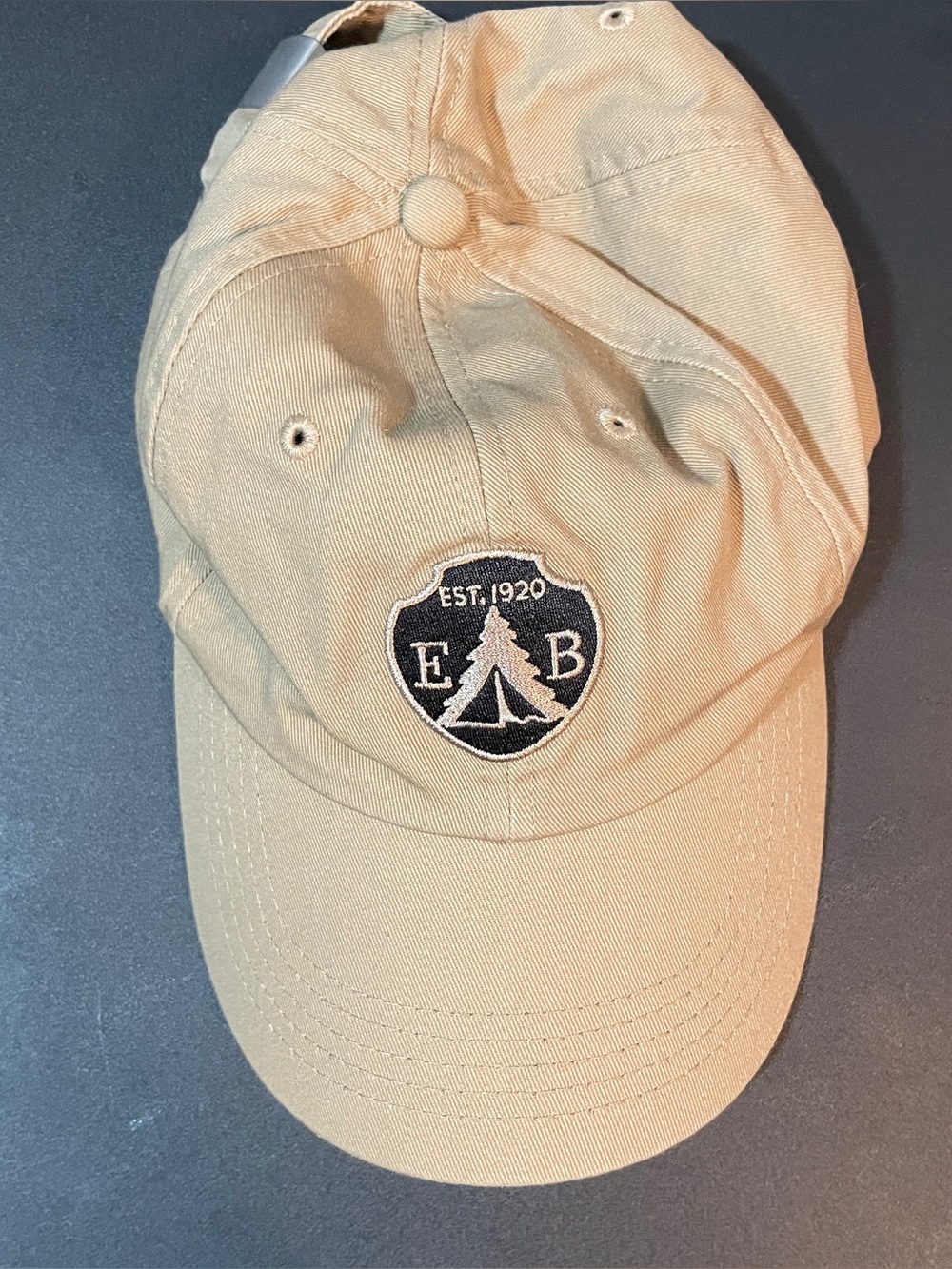 NWOT Unisex Eddie Bauer Tan Baseball Hat One Size Adjustable 100% Cotton